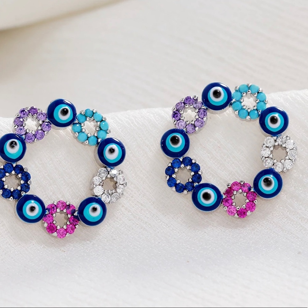 🧿 Lucky Eye Evil Eye Stud Earrings 🧿